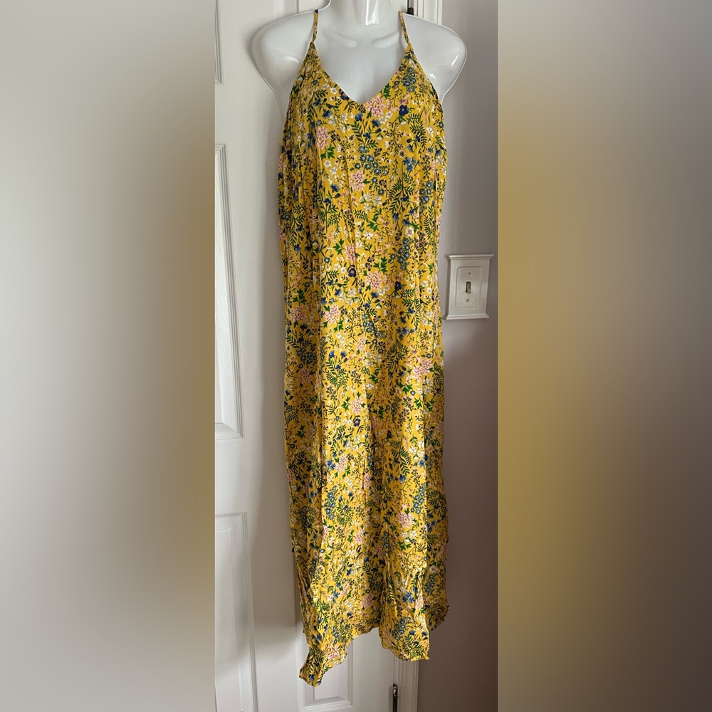 Floral Yellow Maxi Dress